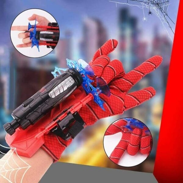 2 Guantes De Spiderman Para Niños Juguetes Plástico Lanzador