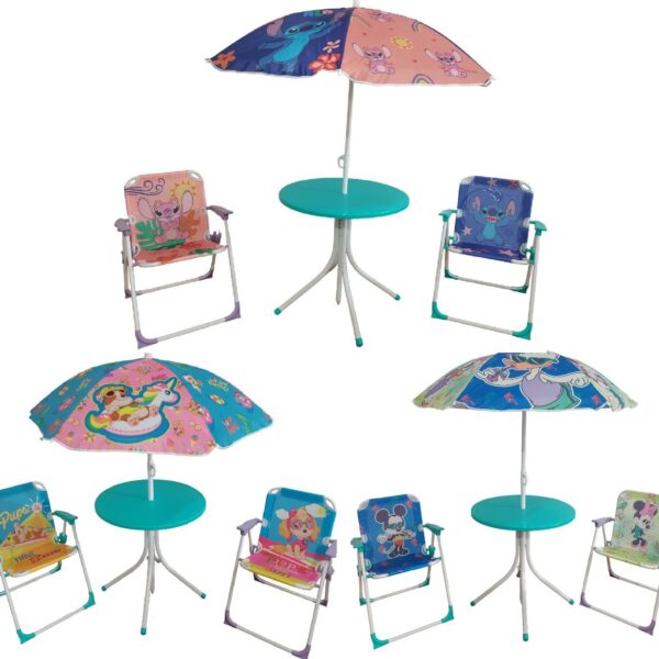 Set Playa 2 Sillas Mas Mesa Y Quitasol