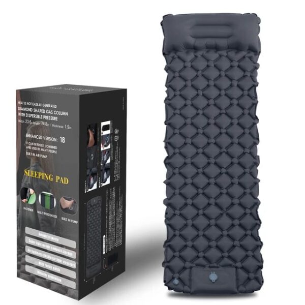 Colchón inflable con almohada para acampar