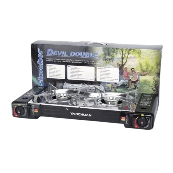 COCINILLA DOBLE HORNILLA PORTATIL PARA ACAMPAR