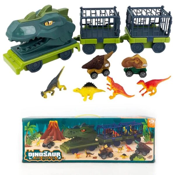 Camión Transportador De Dinosaurios Con Jaula Niños Juguete