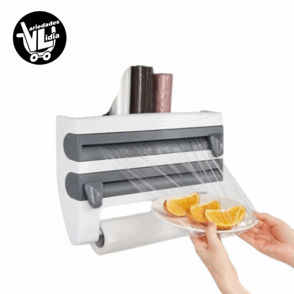 Dispensador Organizador Triple De Nova Alusa Y Papel Aluminio 3 EN 1👏