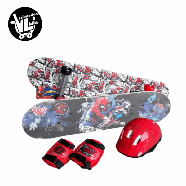Patineta Spiderman Con Accesorios Marvel
